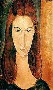 Jeanne Hebuterne Hebuterne by Modigliani oil painting